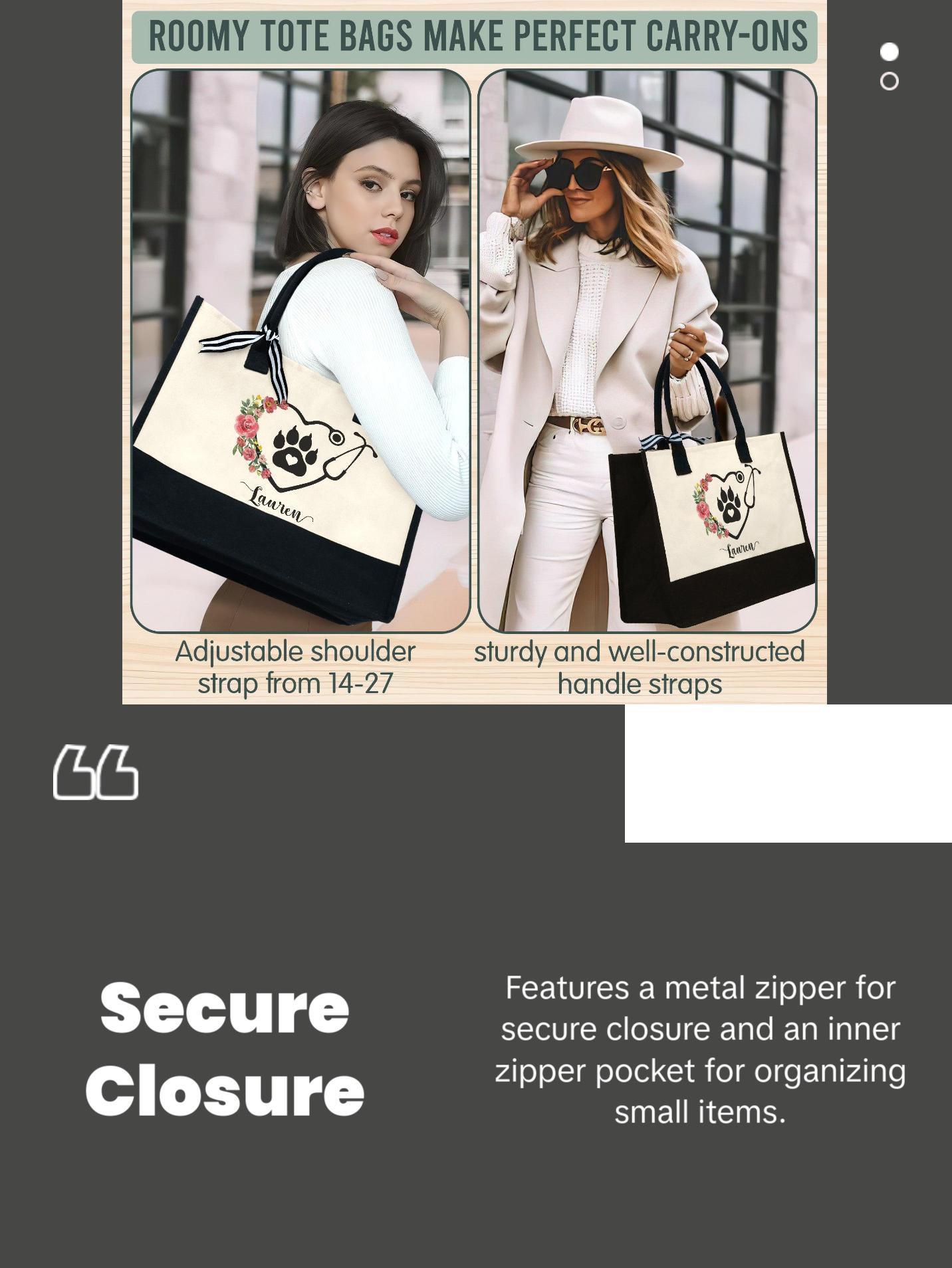 Personalized Veterinary Technician Tote Bag - Vet Tech Bag, Gift for Vet Tech Week, Veterinarian Tote Bag, Gift For Dog Lovers Bag TQN1862TTH Personalized Veterinary Technician Tote Bag - Vet Tech Bag, Gift for Vet Tech Week, Veterinarian Tote Bag, Gift For Dog Lovers Bag TQN1862TTH