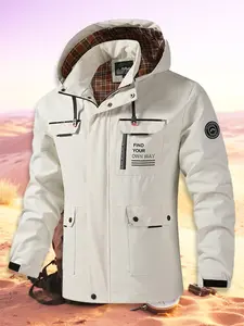 New men's fashion casual windbreaker jacket, spring and autumn winter thin light windproof breathable packable travel jacket, commuting outdoor versatile functional style