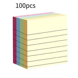 Office specific creative sticky notes with horizontal lines - strong adhesive and reusable multi-purpose sticky notes, Self Adhesive Stickers