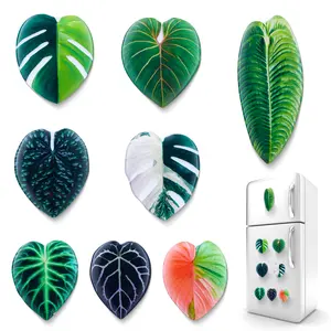 LeafyCharm Tropical Leaf Magnets Decorative Set Functional Refrigerator Kitchen Office Storage Cabinet Decor Gift Holiday Trendy magnet  set
