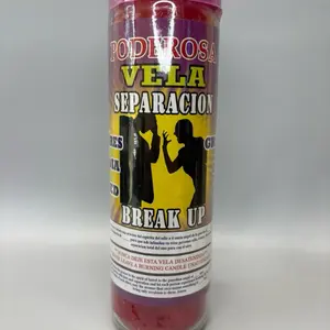 Vela Poderosa Separacion - 7 Dias, Color Rojo. Powerful Break-Up Candle - 7 Days, Red Color.
