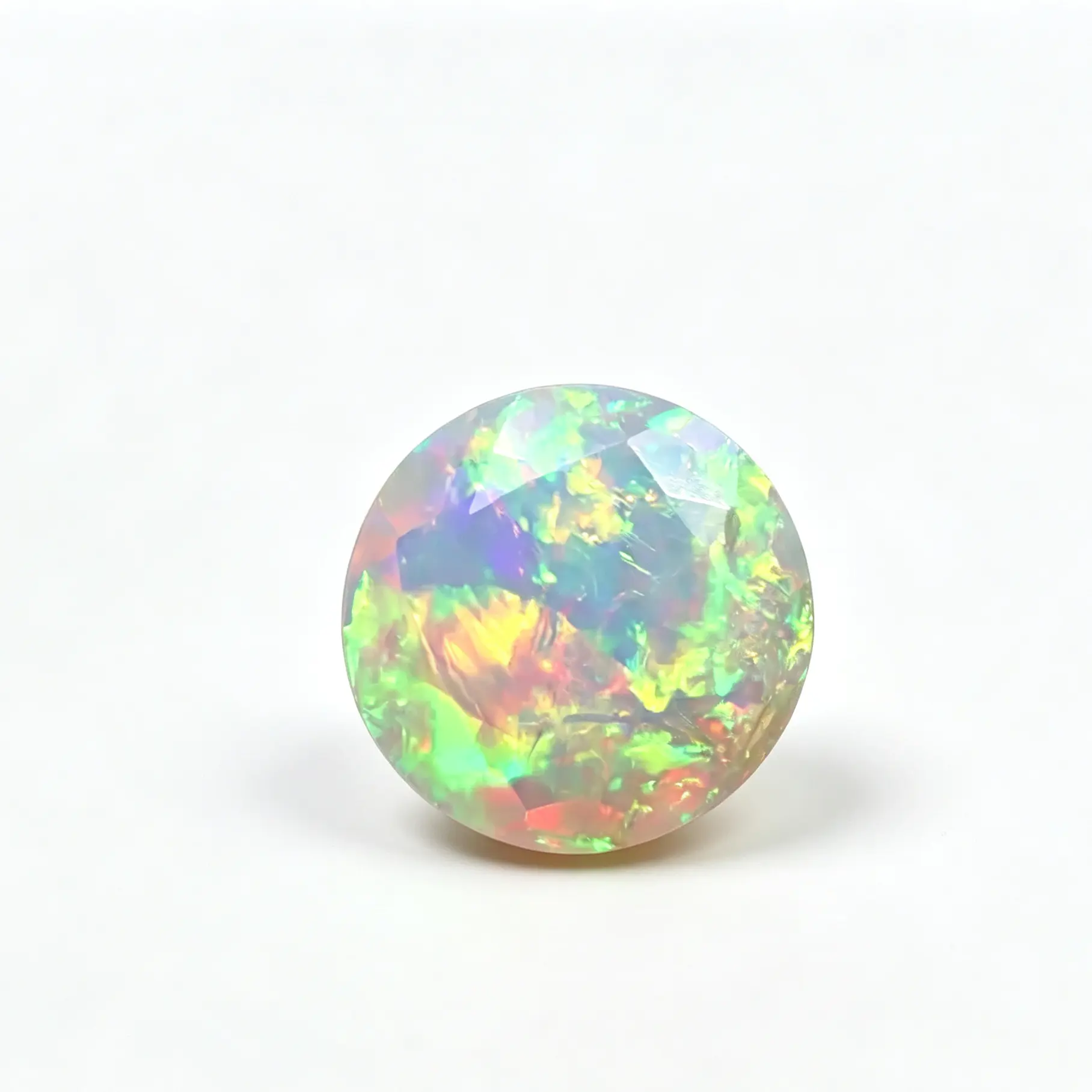 Natural Round Cut Opal With Certificate