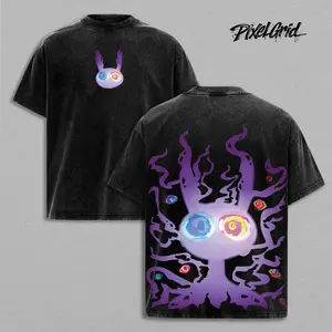 Abstracted Jax -The Amazing Digital Circus Double Printed Lightweight Acid Washed Tee TV Show Graphic Top Shortsleeve Cotton Gift TShirt, Gift T-Shirt For Movie Lover tees good