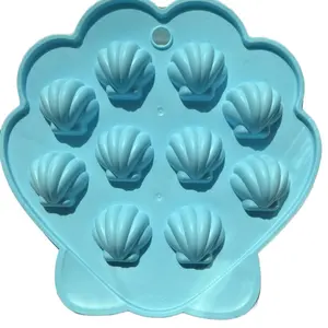 Ice Cube Tray Silicone Mold for Ice, Jelly, Chocolate and Soap - 10 Starfish Conch Shell Shape Ice Mold