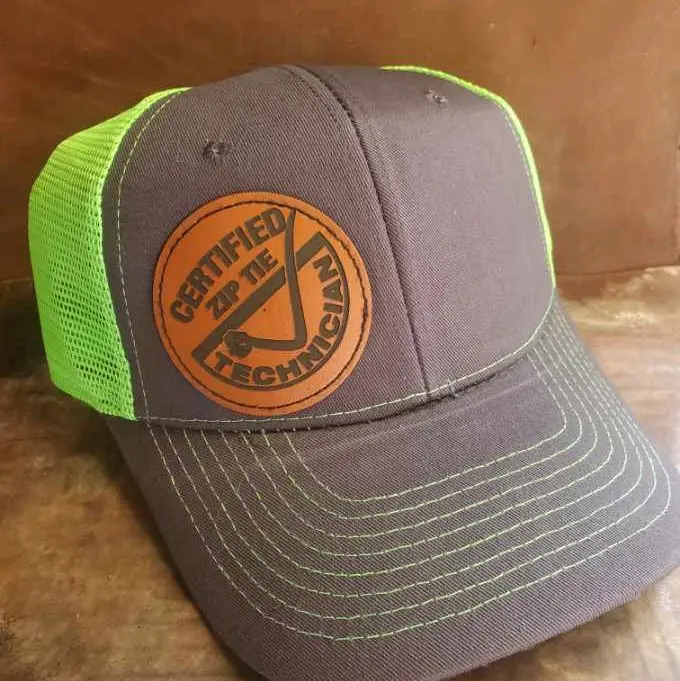 Trucker hat zip tie