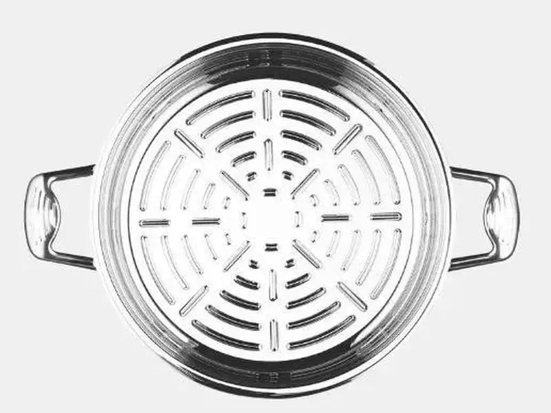 Professional Platinum Grill Pan 13 Inch T304 Stainless Steel with Thermoc Control Knob & Lifetime Guarantee Nonstick Cookware for Healthy Grilling