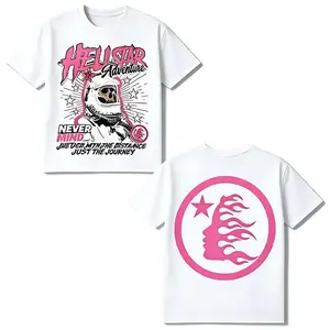 Hellstar Graphic Logo Double Sided Unisex White T-Shirt, Trendy Streetwear Tee Gift For Men Him Boyfriend