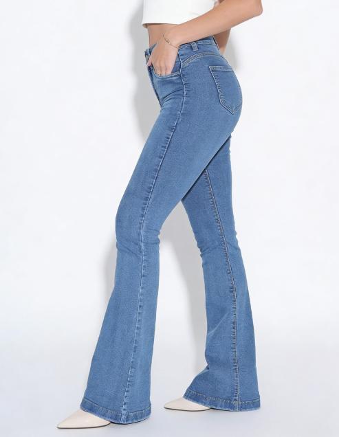Butt Lifting Flare Jeans for Women Stretchy Bootcut High Waist Curvy Jeans Trendy Bell Bottom Wide Leg Denim Pants