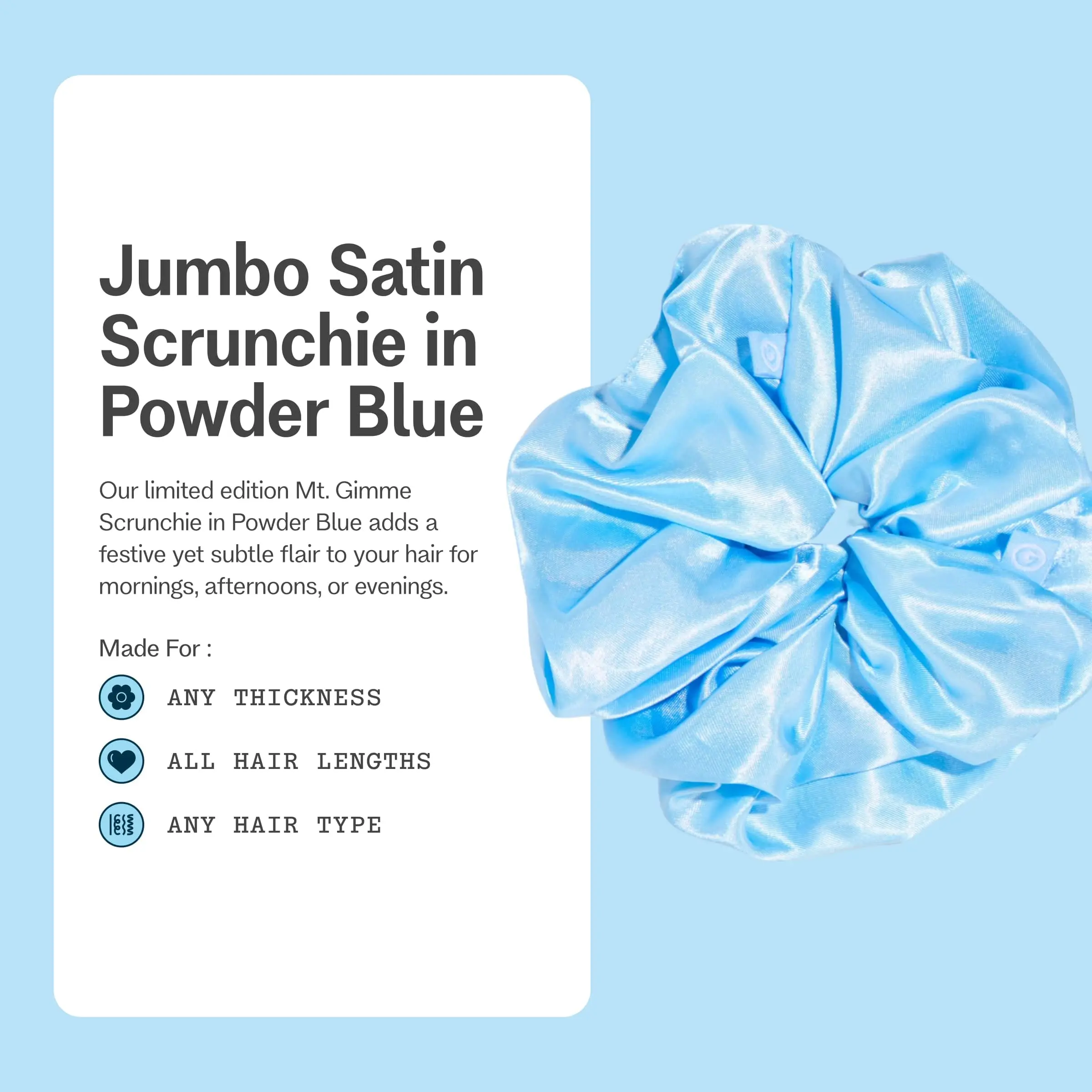 Jumbo Satin Scrunchies 