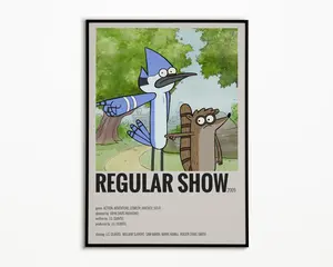 Regular Show Poster| Regular Show Tv Series Poster| Minimalist Poster| High Quality| Wall Art| Poster No Frame  Decor Photo