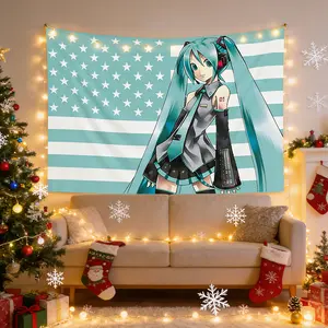 Anime Hatsune Miku Banner 3x5 Feet Vibrant Large Tapestry for Room Decor Funny Wall Hanging for Dorm Living Room & Anime Fan Cave Decoration Perfect for Anime Fans
