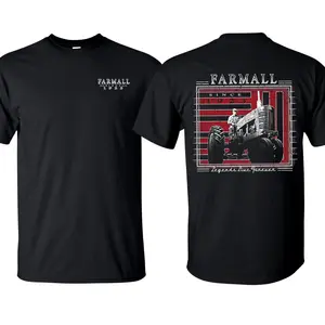 Legends Live Forever McCormick Farmall Vintage Country Tractor Farm T-Shirt Farm Wear Cotton Short Sleeve T-Shirt Tractor Graphic Made in USA