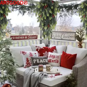 ARTGOOD 2/4-Pack 30.7" Faux Norfolk Pine Wreath – Waterproof, Snowproof Christmas Decor for Door, Wall, Fireplace – Nordic Boho Style with Berries & Pine – No Maintenance, Perfect for Holidays, Gifts & Styling