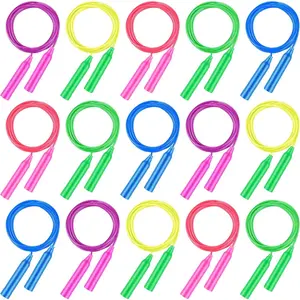 Kids Jump Rope Set Colorful Outdoor Jump Ropes 7.3 Feet Adjustable Skipping Ropes for Outdoor Fun Activity Great Party Favor