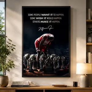 Michael Jordan GOAT Poster, Basketball Legend Wall Art, Sports Icon Print for Game Room, Office, or Gym, Motivational Decor for Athletes