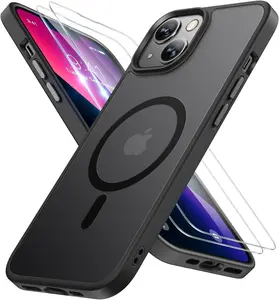 Miracase for Cellphone Case [Compatible with MagSafe] [with 2X Screen Protectors] Military-Grade Protection, Anti-Fingerprint, Slim Design Phone Case  Durable  Protective Cover Smartphone Shockproof Casing phone cases promax 15 pro