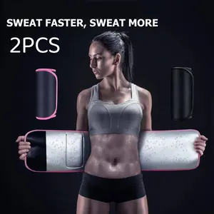 2pcs Outdoor Sports Waist Belt, Running Yoga Shapewear Sweat Waist Trainer, Unisex, All Seasons, Comfortable & Durable Design, Workout Waist Trainer