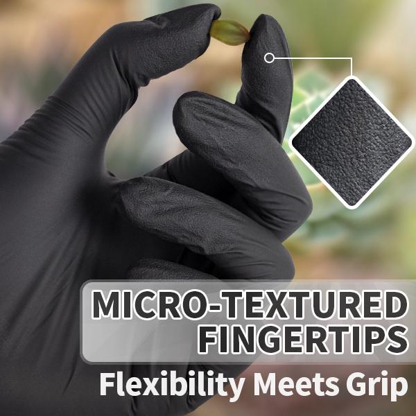 3.5Mil Black Nitrile Disposable Gloves, Latex&Powder Free Durable Professional Ambidextrous Work Cleaning Gloves for Cleaning Gardening Food Prep Cooking Painting DIY Outdoor Light Mechanic Work Household Hardware Tasks