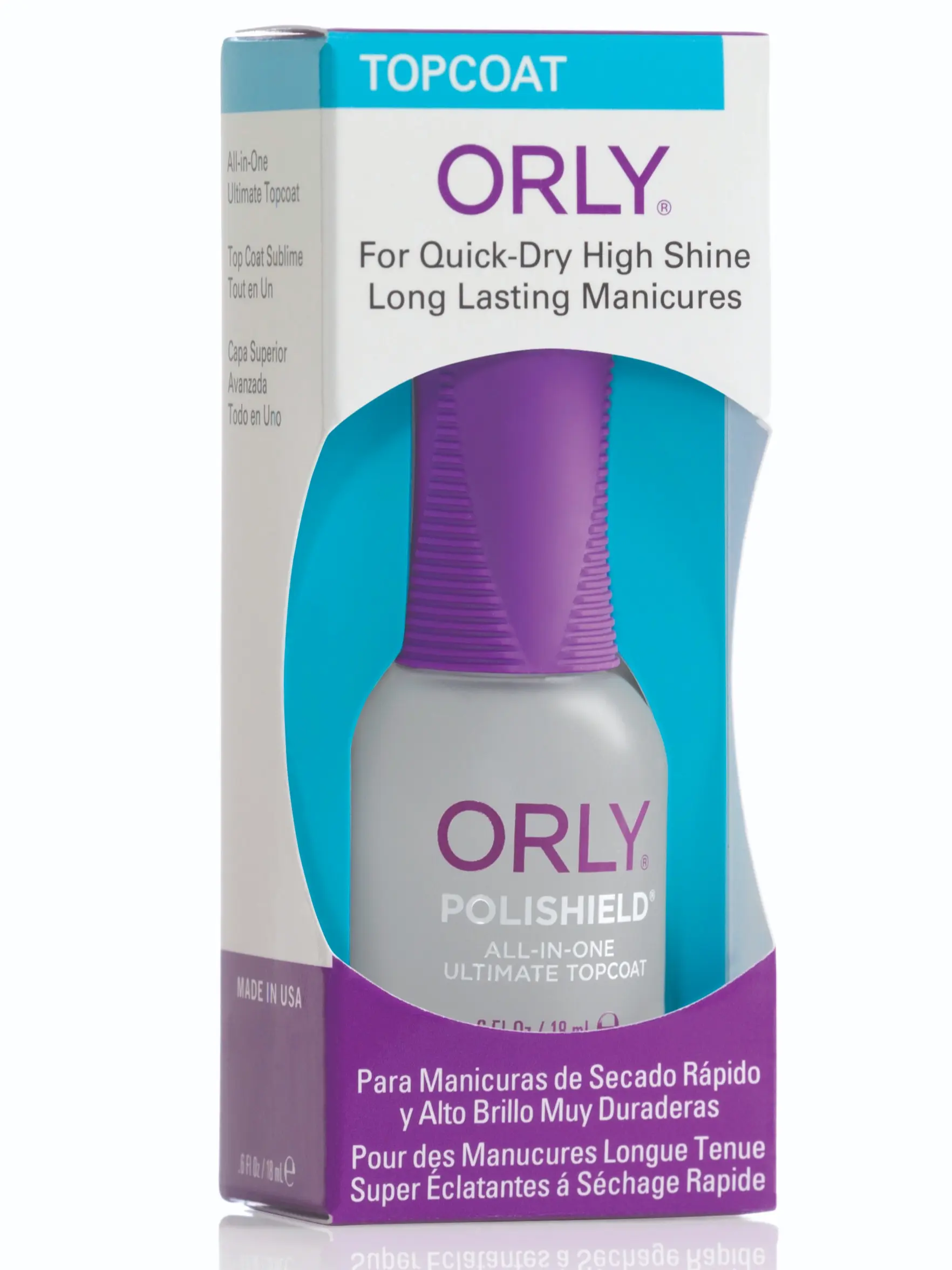 ORLY Polishield Quick Dry High Shine Top Coat for Long Lasting Manicures