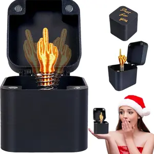 Funny Finger Prank Toy Box, Office & Home Fun Gift, Christmas Stocking Stuffer, Halloween Joke Box, Surprise Finger Pop-Up Trick