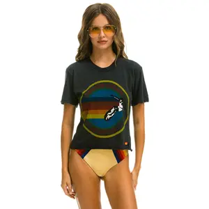 SIGNATURE BOYFRIEND TEE - CHARCOAL