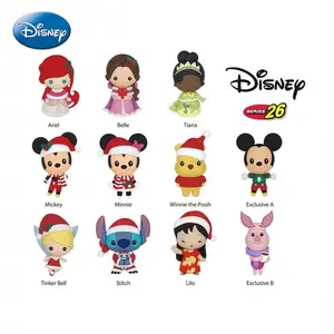 1PC 3D Foam Blind Box Keychain Christmas Theme Mystery Figure Featuring Stitch Bag Clip Backpack Accessory Collectible Gift for Christmas and Birthday