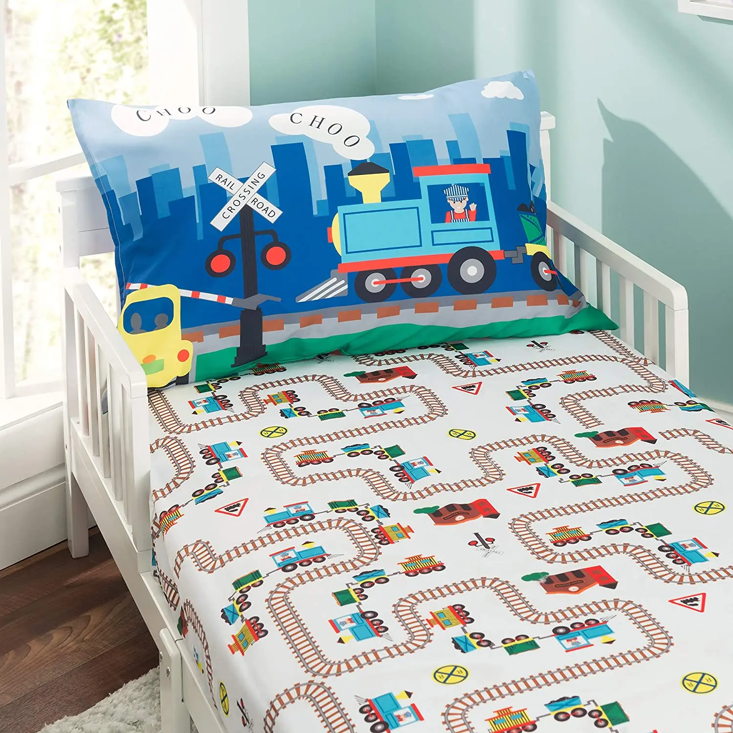 Choo Choo Train Toddler Sheet Set
