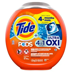 4 in 1 Ultra Oxi Laundry Detergent Pods, 57-Count