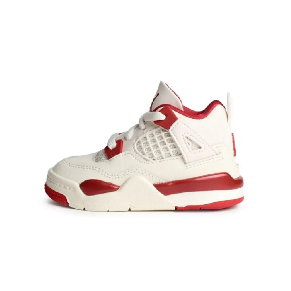 Toddler's Jordan 4 Retro "Valentine's Day" Pale Ivory/Sierra Red (HV4384 108)