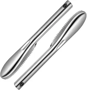 2 Pack Fish Scaler Remover Tools – Stainless Steel Fish Scraper & Cleaner for Scaling and Cleaning Fish