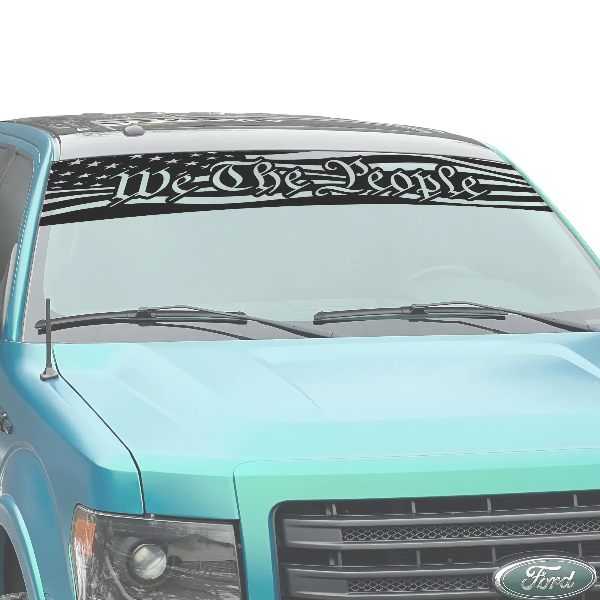 Die-Cut Vinyl We The People Visor 12"x64" Car Sticker decal sticker premium viny...