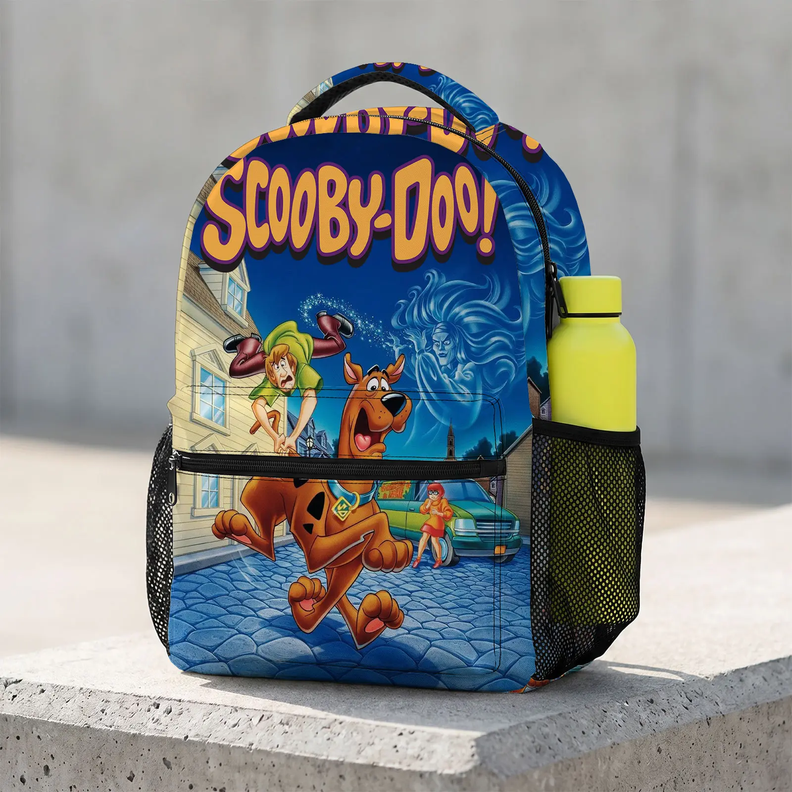 Scooby-Doo Large Capacity Cute Cartoon Animal Travel Bag | Heavy Duty School Backpack with Chest Buckle | Kawaii Printed Bookbag for Boys & Girls