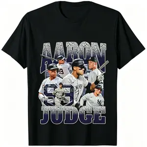 ⚾[TikTok Trending Shirt][Retro Baseball Shirt]Aaron Judge 93 Baseball Player Graphic T-Shirt Retro Style Cotton Tee Unisex Men Women Casual Game Day Outfit Fan Gift⚾