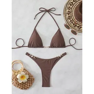 Sexy Bikini 2026 Women Chain Swimsuit Female Swimwear Thong Micro Bikinis Sets Two-piece Bathing Suit Swimming for Beach Wear