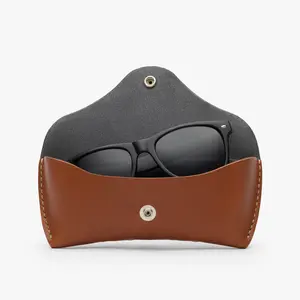 GiftByValentinas Personalized Handcrafted Leather Sunglasses Case – Full Suede Lining, Summer Essential - Hard Leather Glasses Case