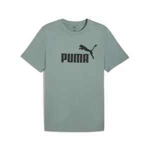 PUMA Mens Essentials Logo Crew Neck Short Sleeve Casual Tops Casual - Green