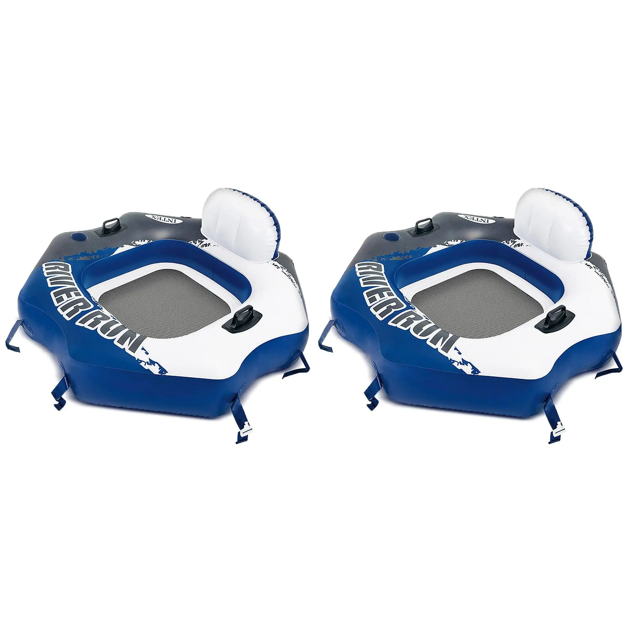 Intex 58854EP River Run Connect Lounge Inflatable Floating Water Tube (2 Pack)