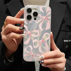 Bow Pattern Phone Case, Soft Shell Protection Cover for iPhone 17, 16pro, 15, 14, 13, 12, 11 Pro Max, Gift for Friends or Partner
