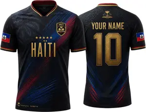 [Custom Name & Number] Personalized Haiti Soccer Jersey 2026 - Custom Maillot Haiti Jersey Shirts, Haitian Pride T Shirts Football Team Fans