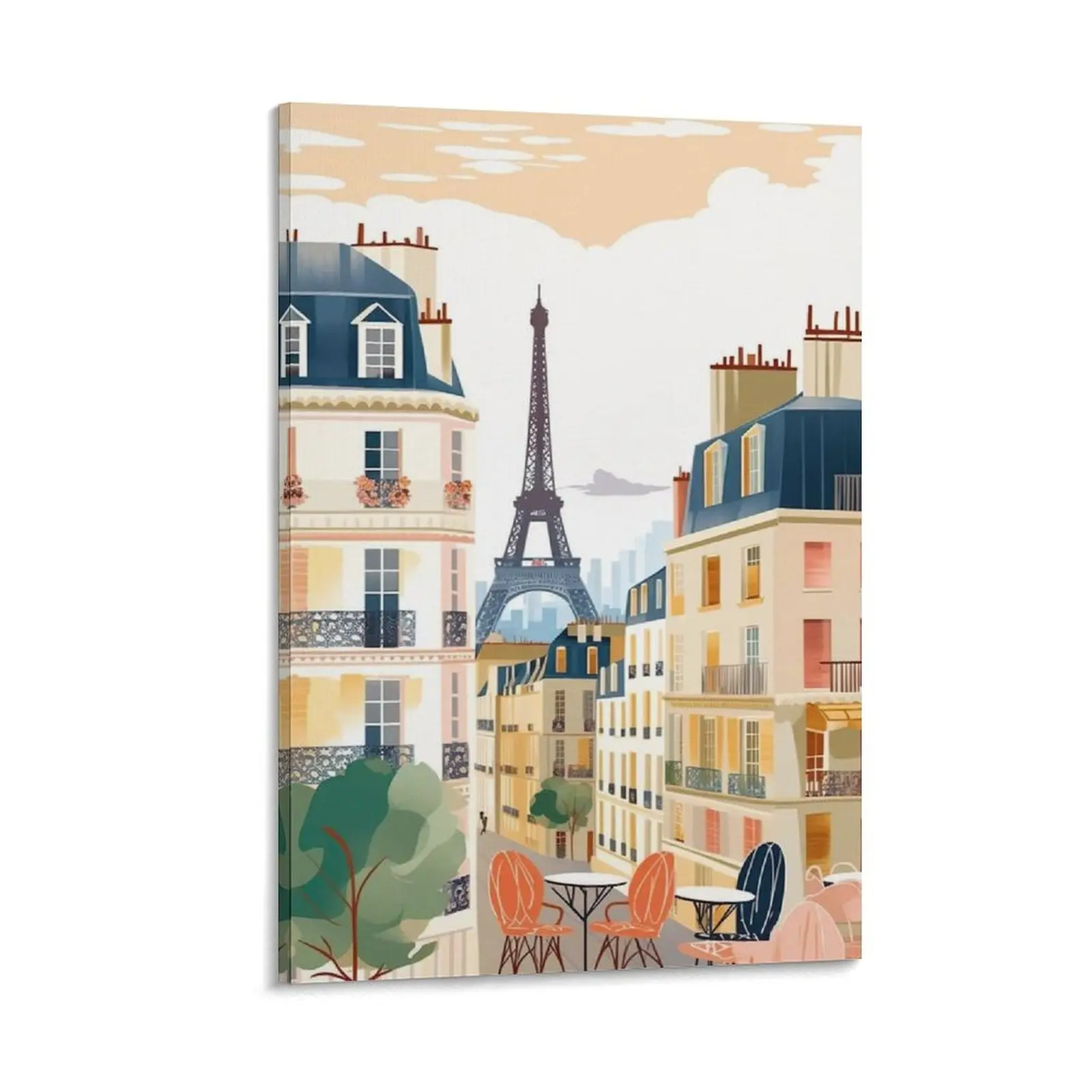 Paris Poster Eiffel Tower Decor Vintage Travel Posters Poster Canvas Wall Art For Bedroom Decor Bar Office Room Decor Gift