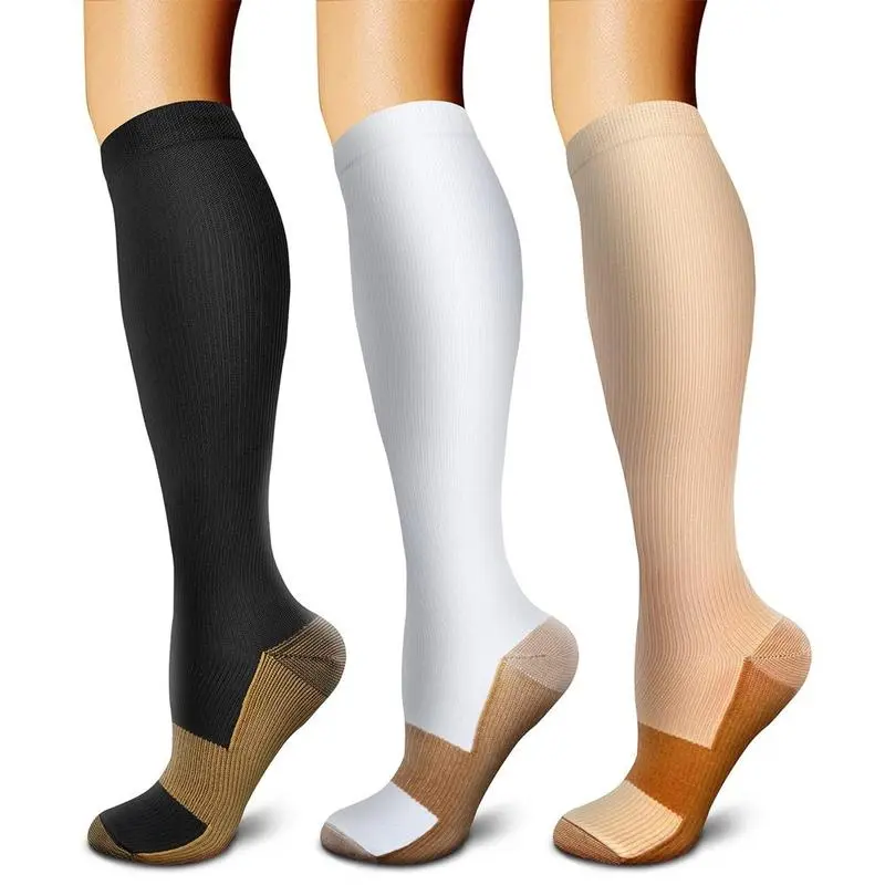 Unisex Compression Socks 3Pair Sports Socks for Running Hiking and Recovery Available in S/M L/XL XXL Sizes
