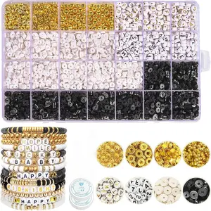 3200pcs Polymer Clay Beads Jewelry Kit, DIY Necklace Bracelet Making, Multicolor Soft Clay Beads Set, Craft Accessories