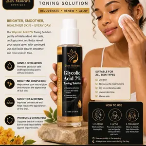 Glycolic Acid 7% Toning Solution Moisturizer, Hydrating Skincare Product for Boosting Skin Moisture