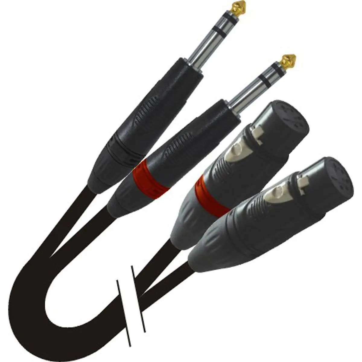 ProX XC-DSXF05 5' Dual 1/4" TRS-M to Dual XLR3-F Balanced High Performance Audio Cable