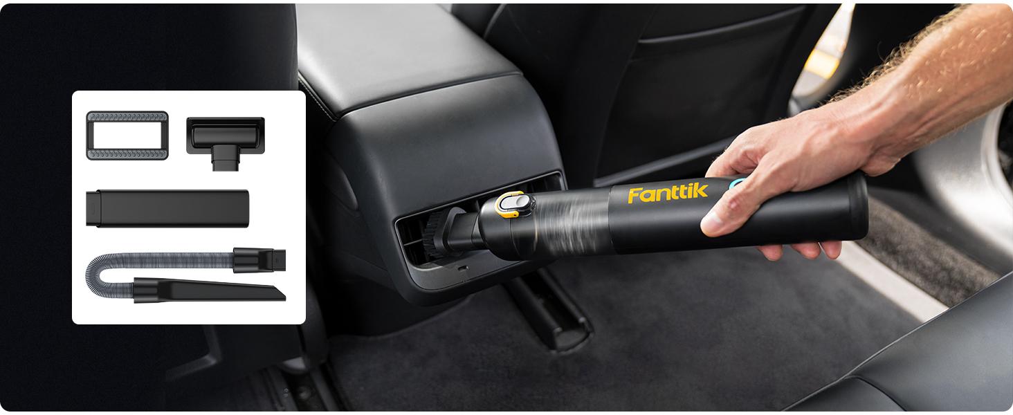 Fanttik V8 Apex Cordless Car Vacuum High Power, 19000Pa, RobustClean Mini Vacuum with Flexible Hose and Pet Brush, 2H Fast Charge, Portable Vacuum for Car Interior Home Cleaning Cleaner Automotive Summervibes summerwins,dorm essentials,home essentials