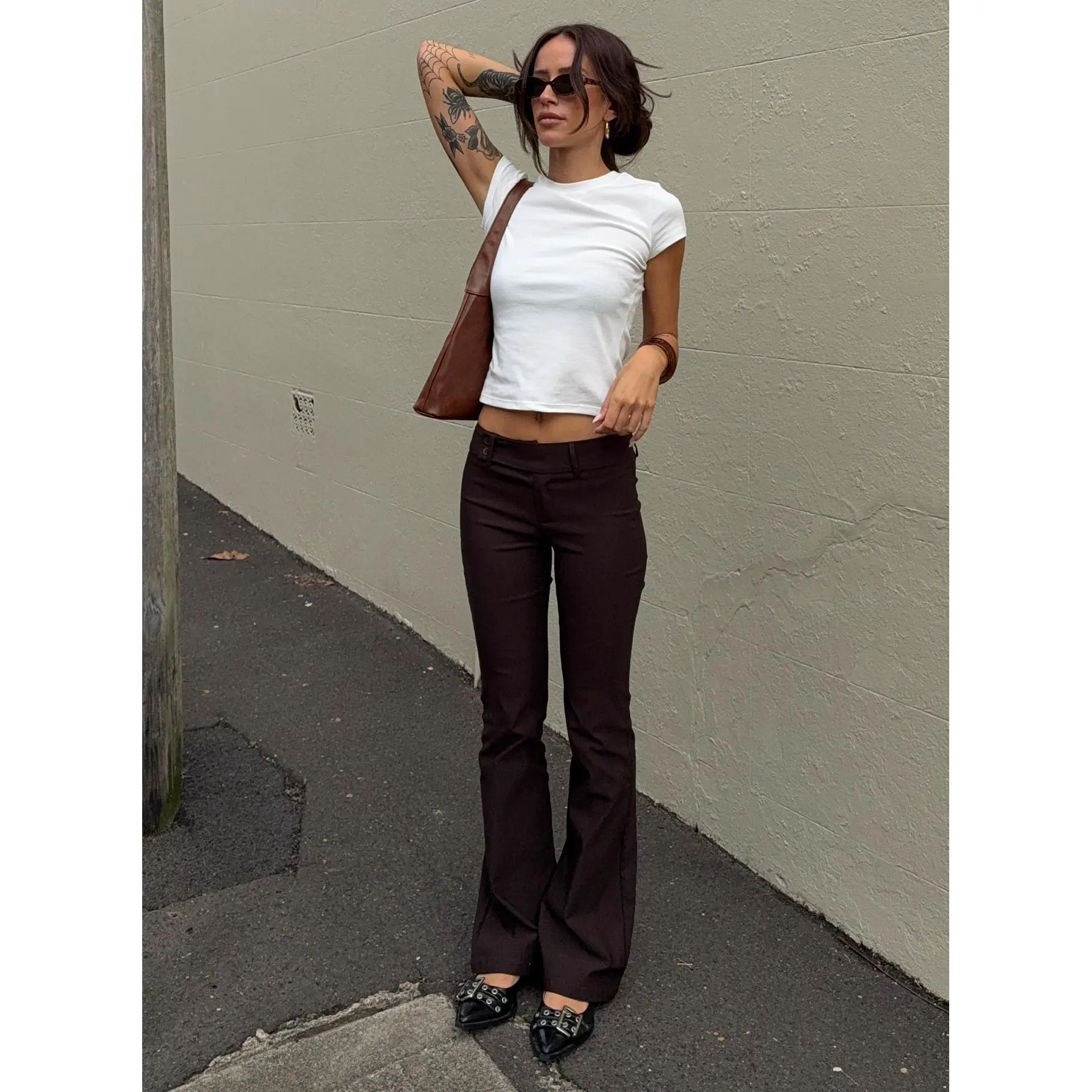 Kinkirk Flared Pants Chocolate Kinkirk Flared Pants Chocolate