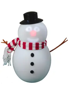 ANIMAT3D FrostByte 12” Animated Talking Snowman, Light Up Projector Face, Christmas Songs, Jokes & Funny Expressions