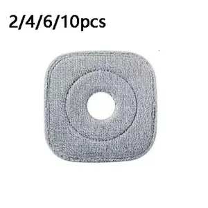 Detachable square cleaning mop pad, square flat floor mop cloth, washable and durable replacement mop cloth, mop head, soft mop cloth filler, cleaning supplies, cleaning tools.