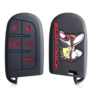 Key Fob Shell For Redeye Demon Trackhawk R/T 345 HEMI For Dodge for Jeep Grand Cherokee Truck Cover Silicone Remote Key Case dodge charger accessories