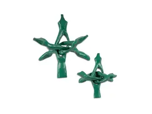 Wish Well Green Wooden Tripod Stand, 4" & 6" Hand-Carved, Ideal for Abalone Shells, Decorative Bowls, Crystal Balls, Sphere, and Geodes